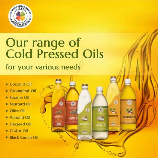 Premium Cold Pressed Oils – Pure, Natural from Clover Nature Mills